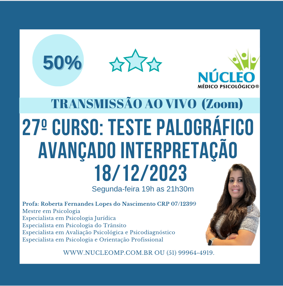 27º Curso: Teste Palográfico Avançado Interpretação - Transmissão ao vivo